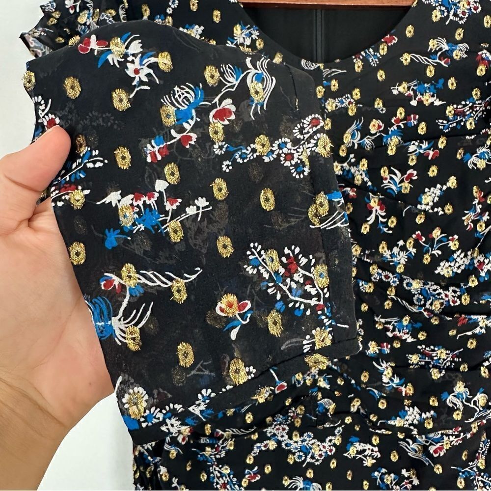 Veronica Beard Parc Printed Silk Blend Dress Size 8 - Picture 6 of 11